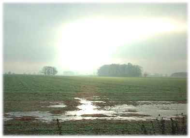 Feldweg mit Wolken