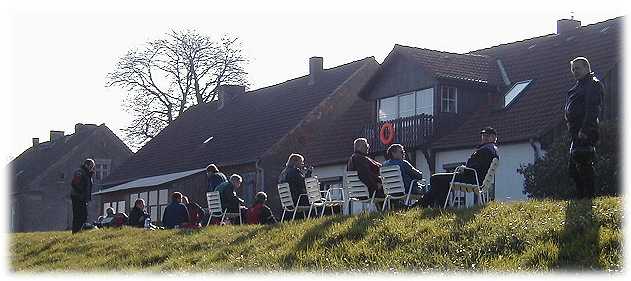 Rast an der Kneipe in Zollbrücke