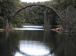 Rakotzbrücke, pit war natürlich drauf.